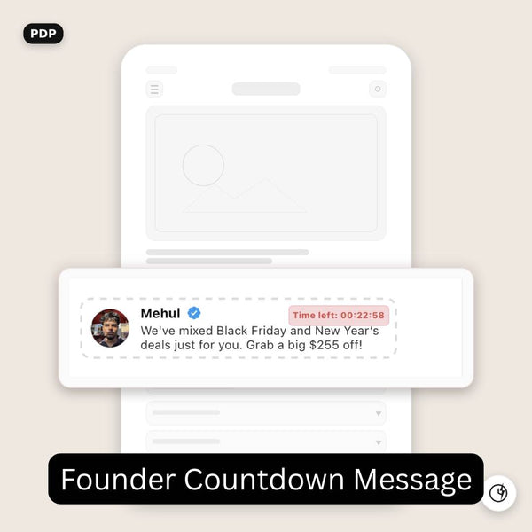 Founder Countdown Message with Timer for Shopify Online Store 2.0