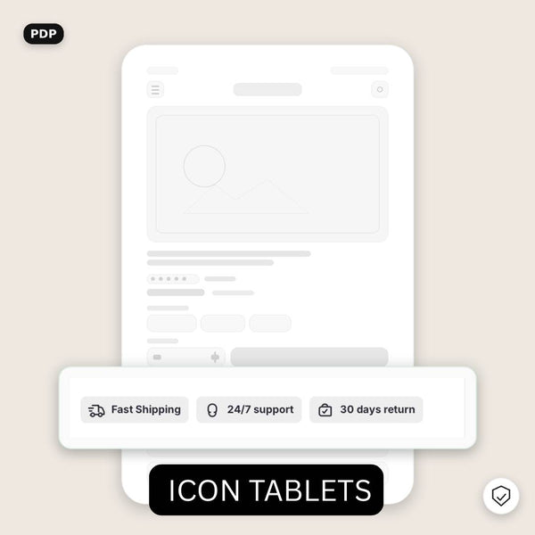 Icon Tablets – Benefit & USP Icons Section for Shopify Online Store 2.0